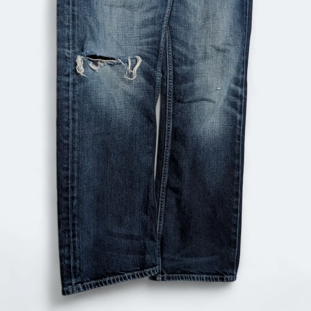 Banana Republic Men's Vintage Straight Jeans 34x30 Medium Wash Distressed Denim